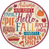 Hello Fall Round Plates, 10 1/2"