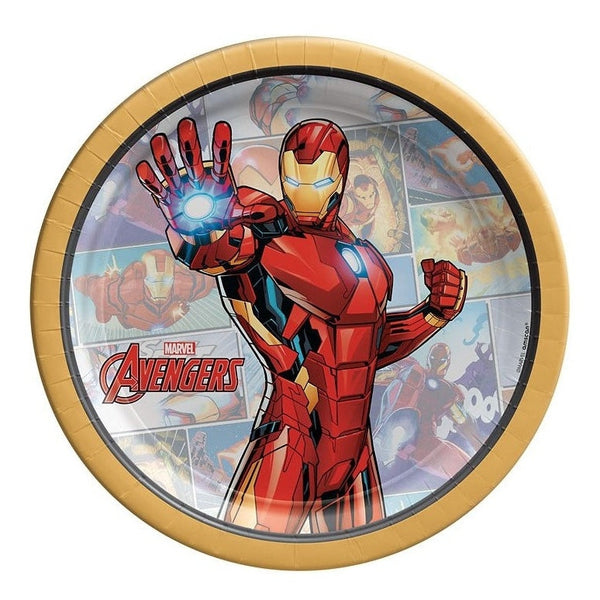 Iron Man 7" Round Plates