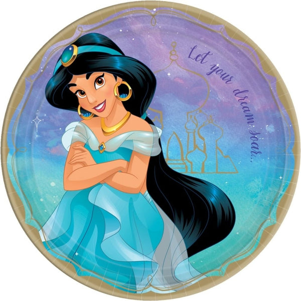 Disney Princess Round Plates, 9" - Jasmine