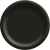 8 1/2" Round Paper Plates, 50 Count. - Jet Black