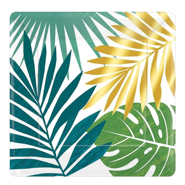 Key West Metallic Square Plates, 7"