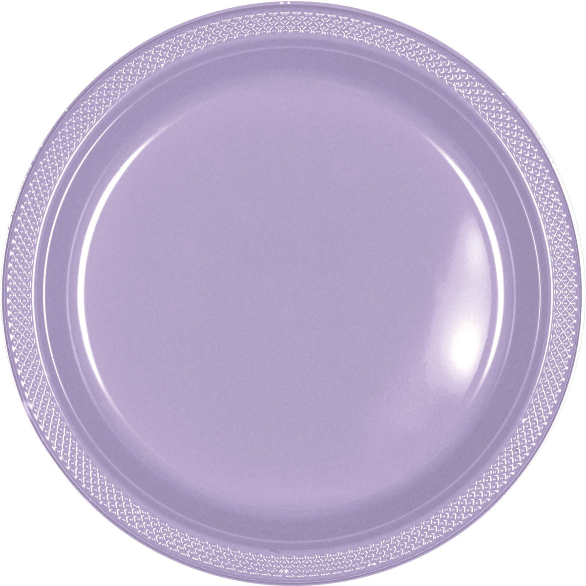 Lavender Plastic Plates, 9"
