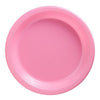 New Pink Plastic Plates, 7"