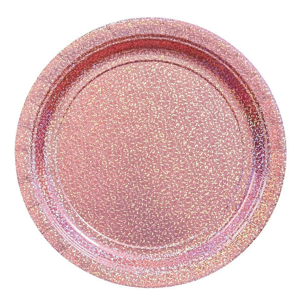 Round Prismatic Plates, 9" - New Pink