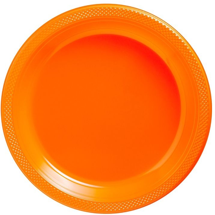 Orange Peel Plastic Plates, 7"