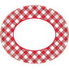 Picnic Gingham Oval Plates, 12"