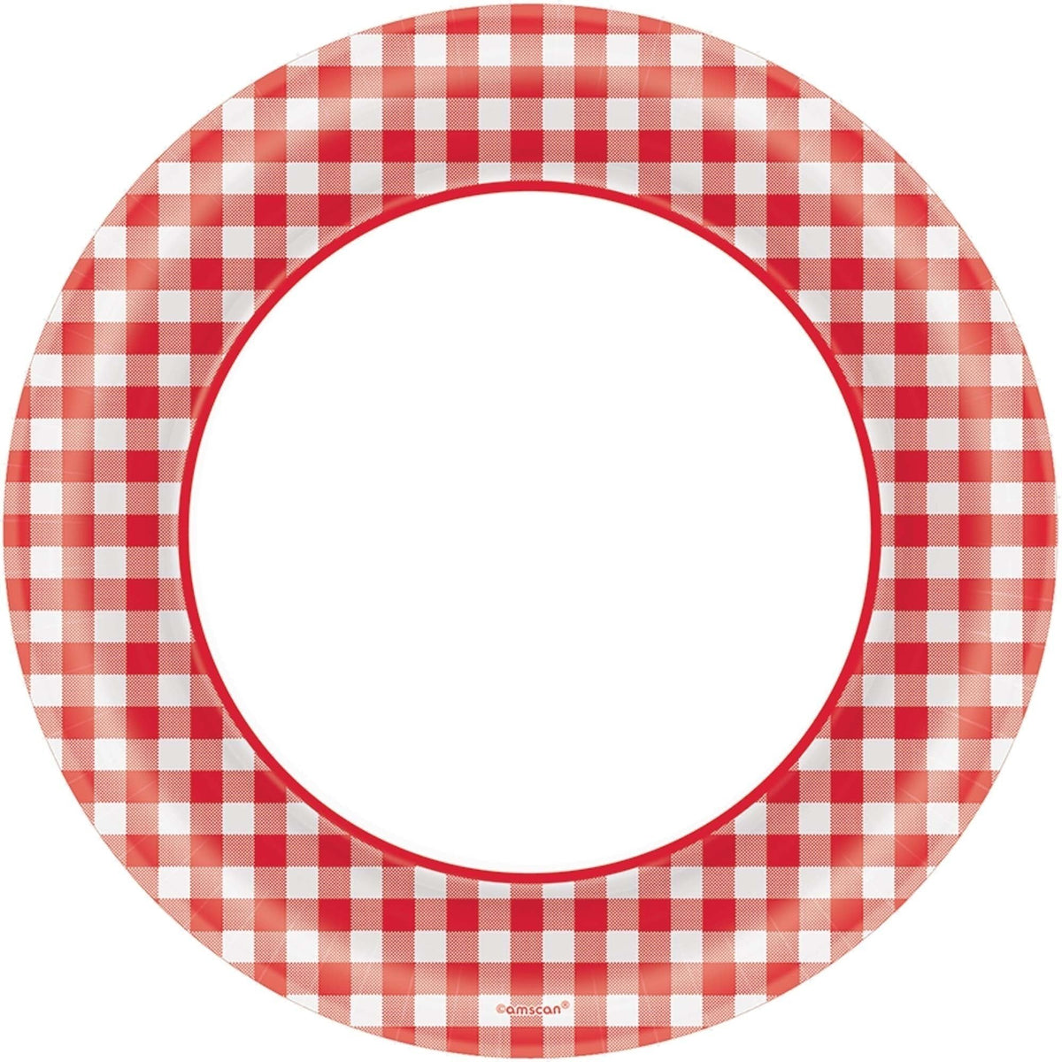 Picnic Gingham Round Plates, 6 3/4"