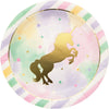 Sparkle Unicorn Paper Plates