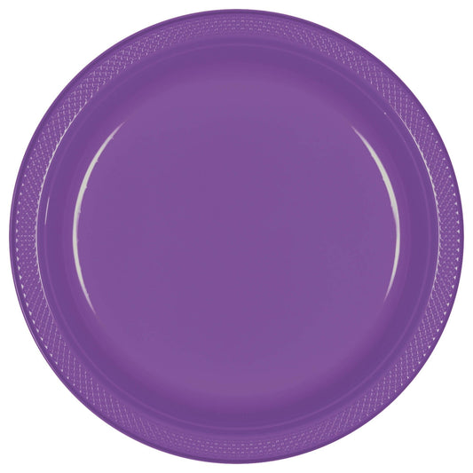 Purple Plastic Plates, 7"