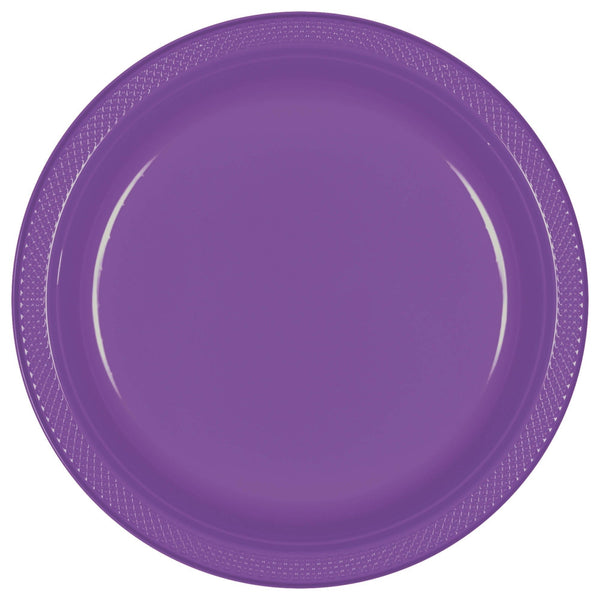 Purple Plastic Plates, 7"
