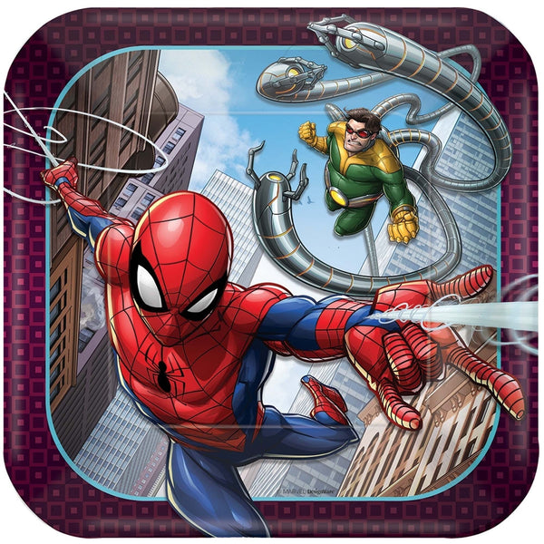 Spider-Man Tm Webbed Wonder Square Plates, 7"