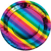 Rainbow Foil Paper Plates