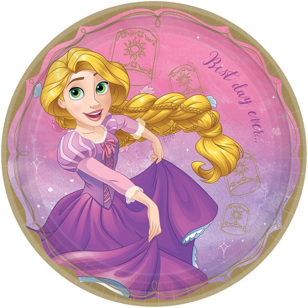 Disney Princess Round Plates, 9" - Rapunzel