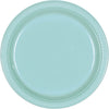 Robin's Egg Blue Round Plastic Plates, 9"