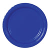Bright Royal Blue Value Solid Round Plates, 7"