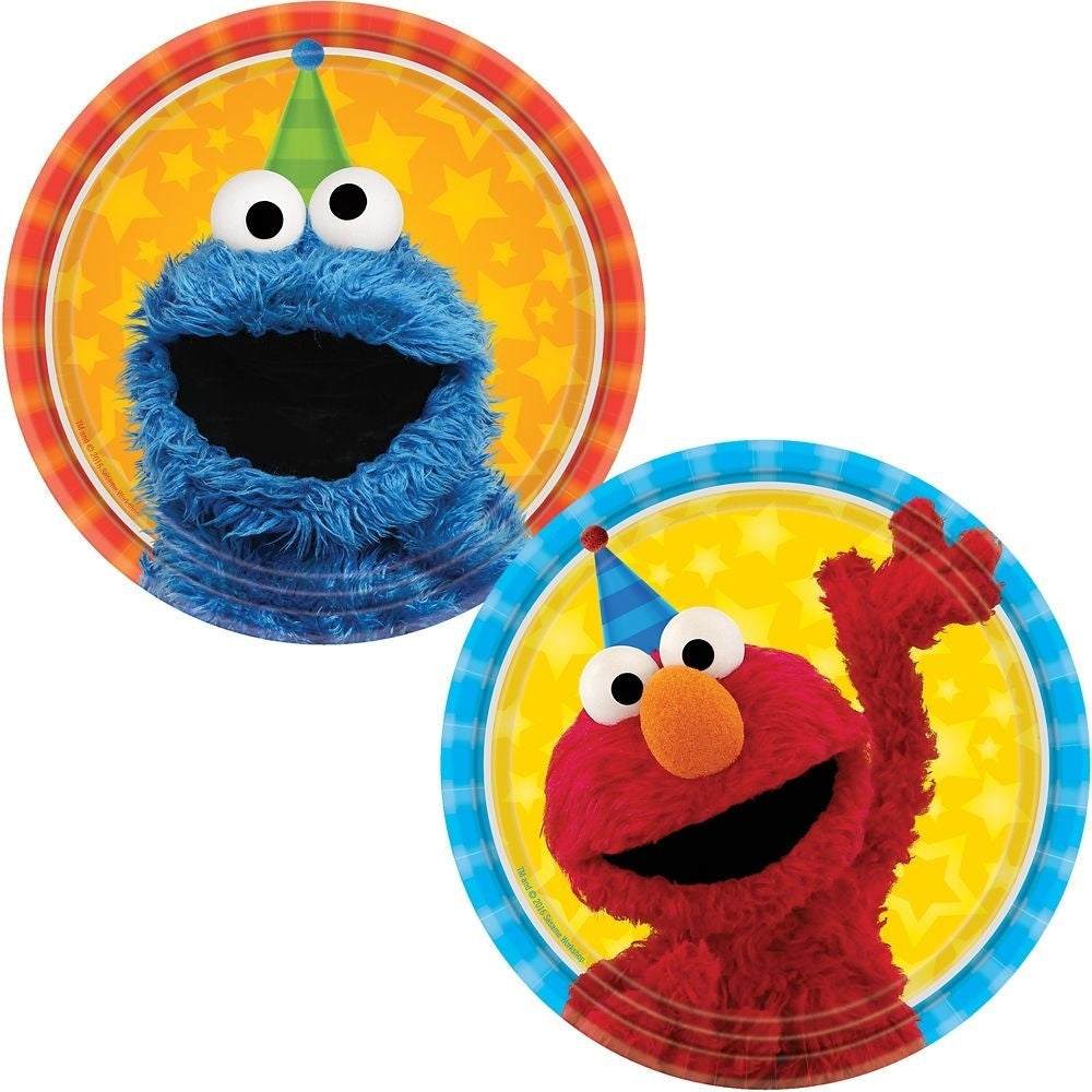 Sesame Street Assorted Round Plates, 7"