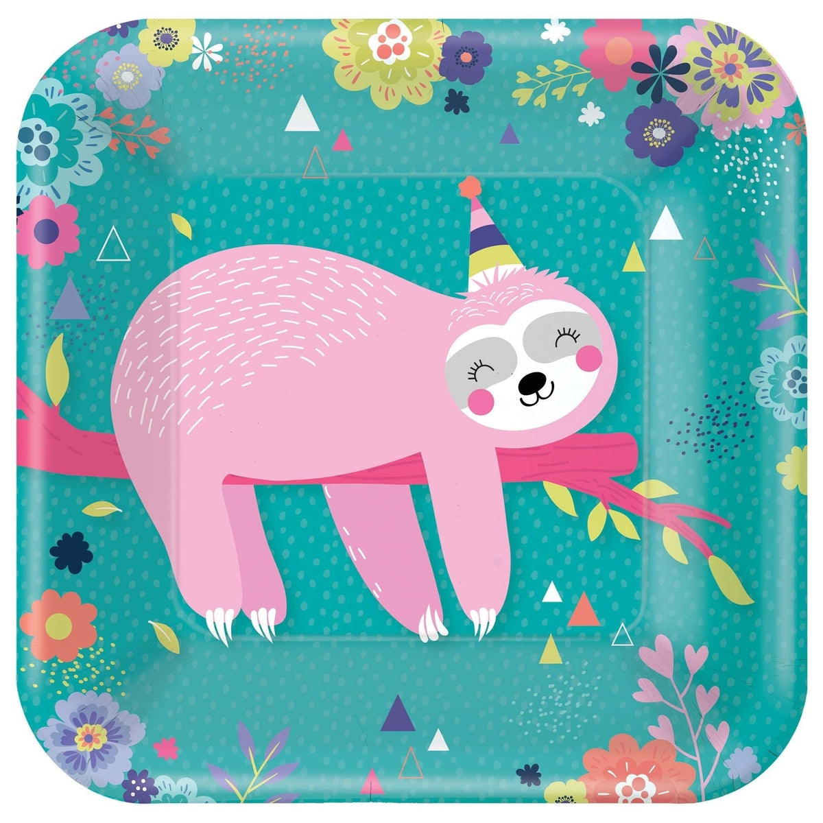 Sloth Square Plates, 9"