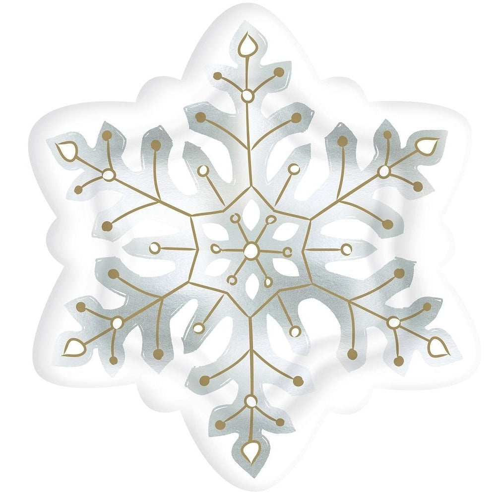 Snowflake Shaped Plates, 10 1/2"