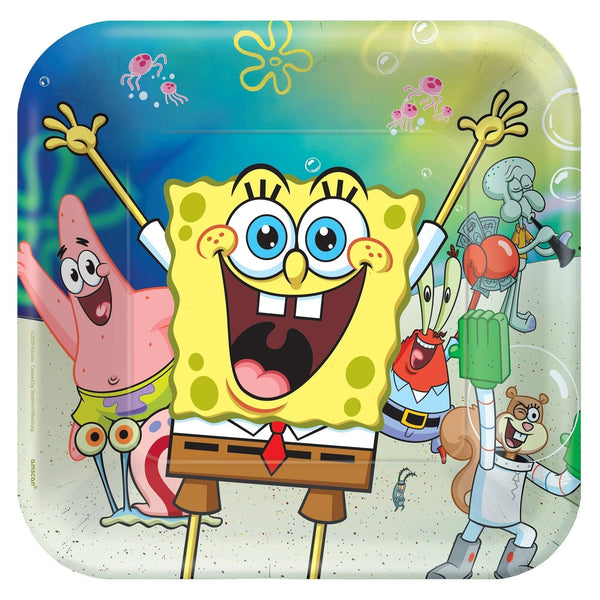 Spongebob 9" Square Plates