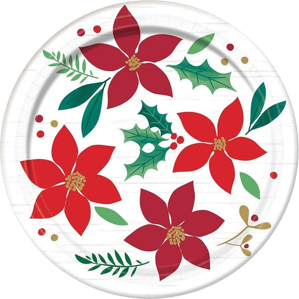 Christmas Wishes Round Plates, 7"