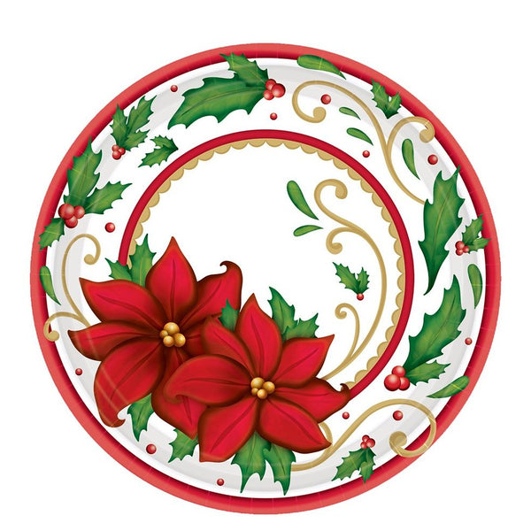 Winter Botanical Plates, 7"