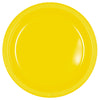 Yellow Sunshine Plastic Plates, 9"