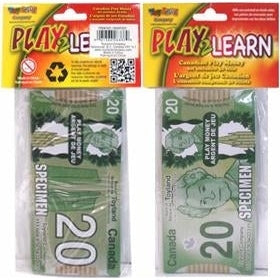 Play Money - Canadian $20, 50/Pkg