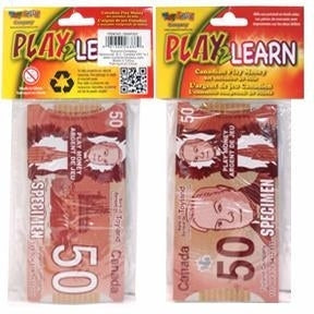 Play Money - Canadian $50, 50/Pkg