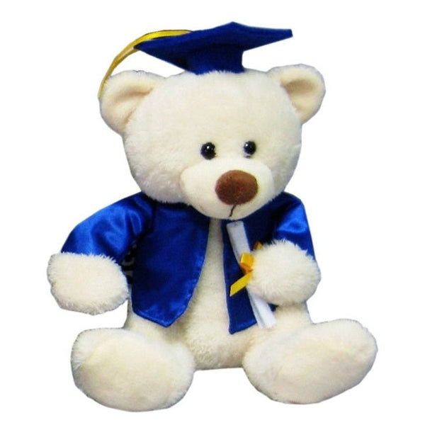 Plush Bear Grad Blue/Cream 7.5"