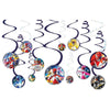 Power Rangers Classic Spiral Decorations