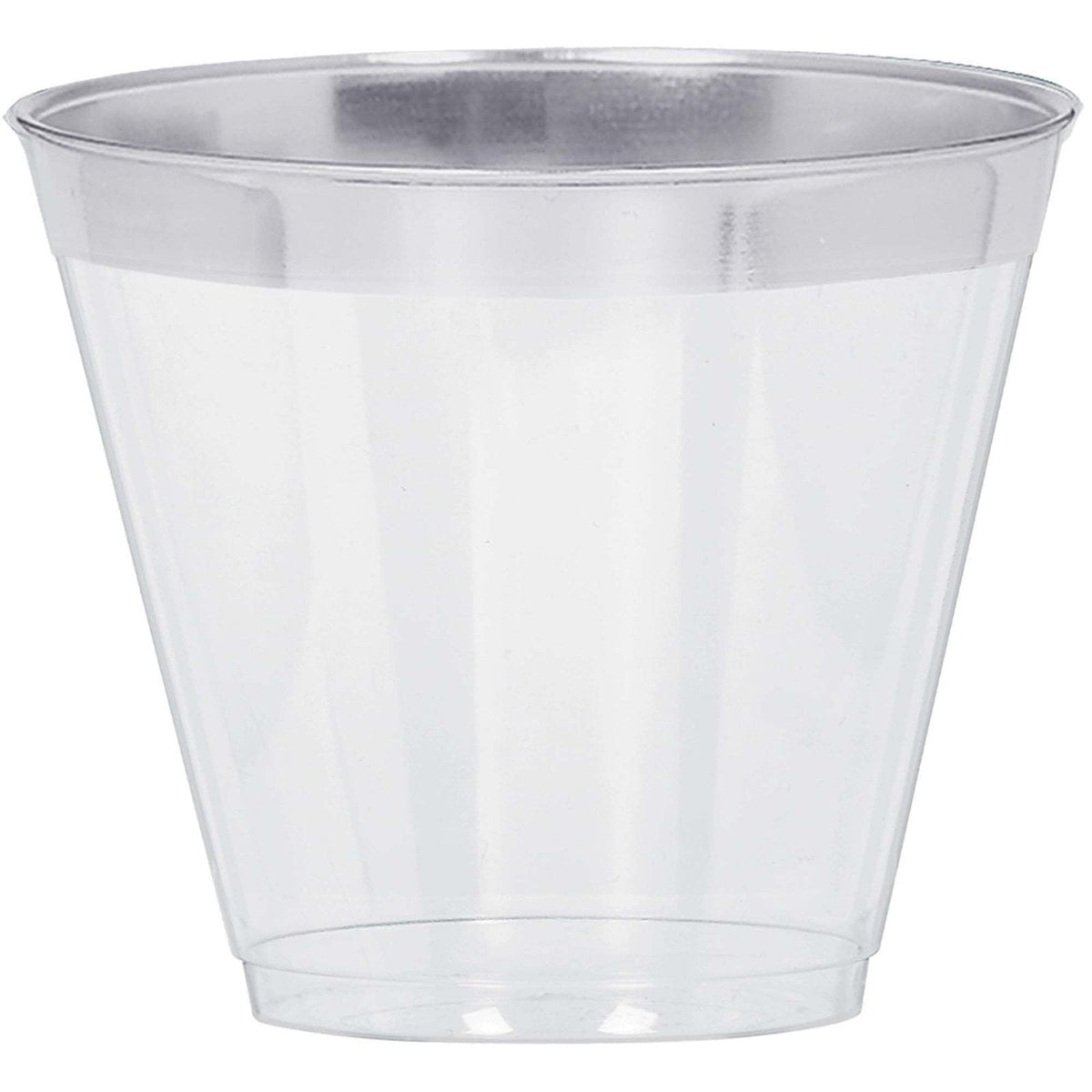 Premium Plastic Tumblers - Silver Trim