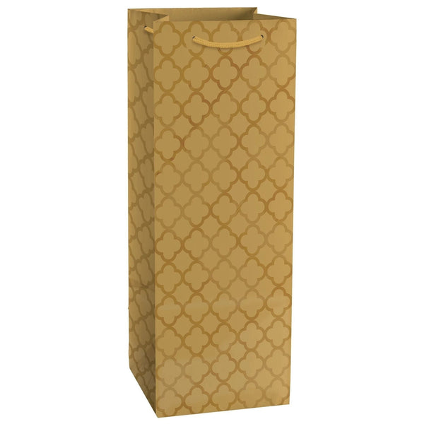 Printed Glossy - Gold Bottle Bag