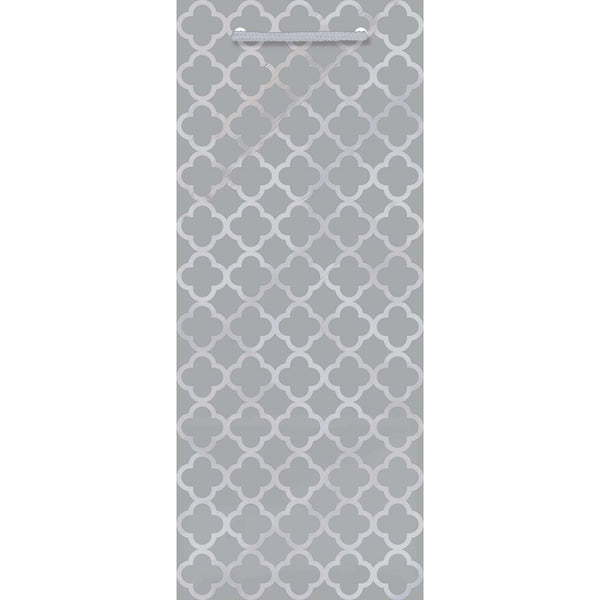 Printed Glossy - Silver Bottle Bag