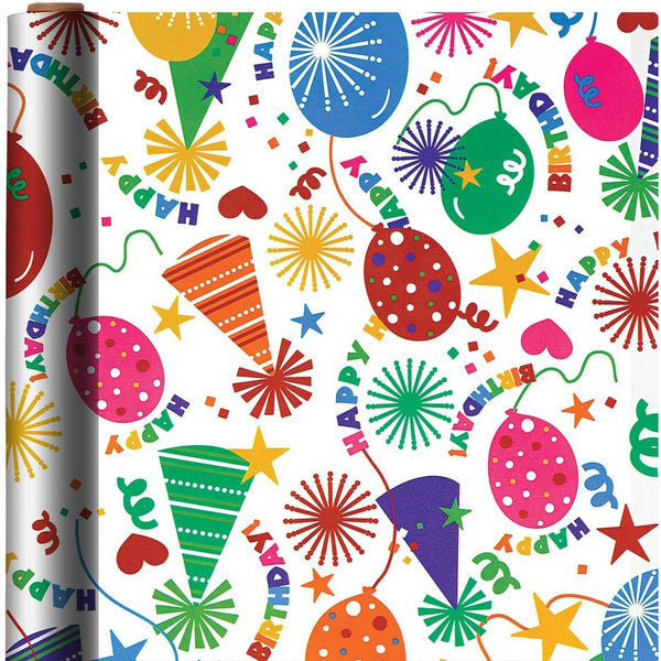 Printed Jumbo Birthday Party Hat Gift Wrap