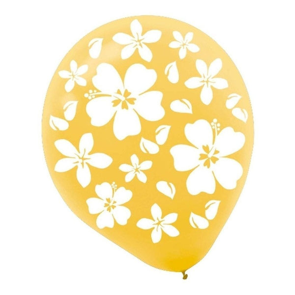 Hibiscus Printed Latex Balloons