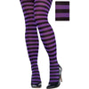 Purple/Black Striped Tights - Adult Plus