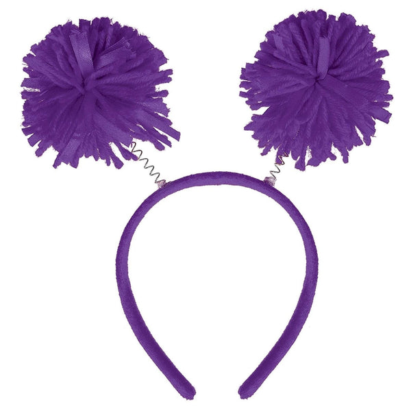 Purple Pom Pom Headbopper