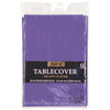 Purple Round Plastic Table Cover, 84"