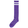 Purple Striped Knee Socks