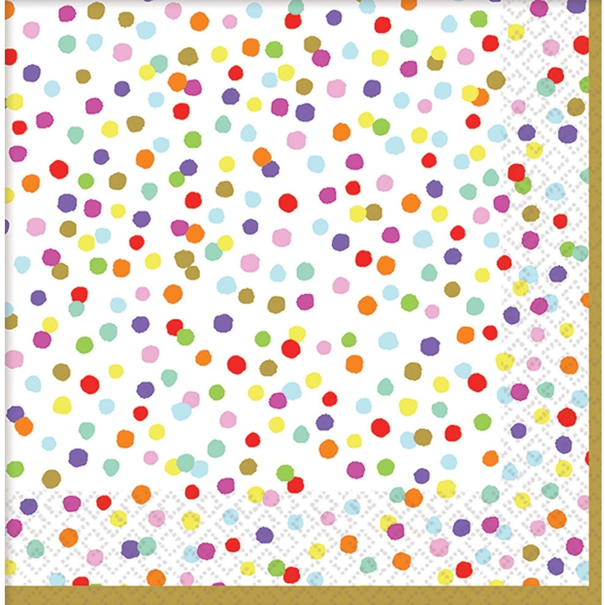 Rainbow Confetti Beverage Napkin