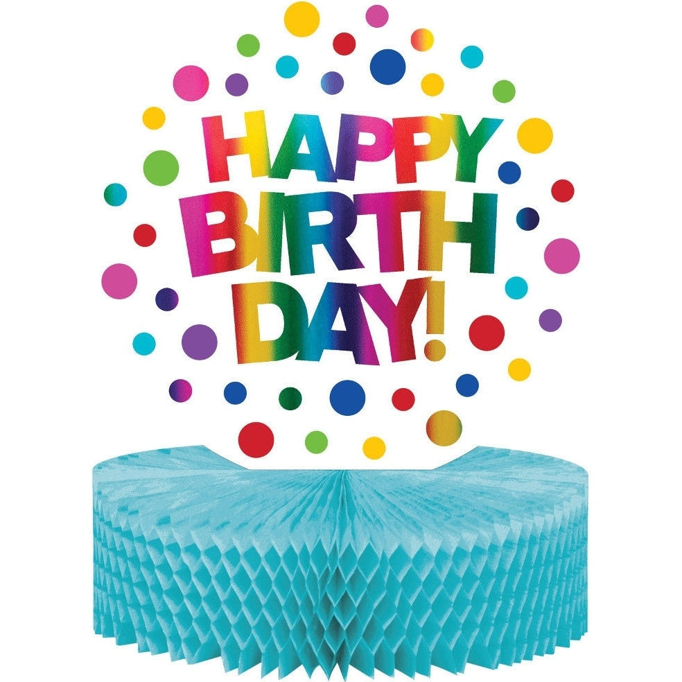 Rainbow Foil Birthday Centerpiece