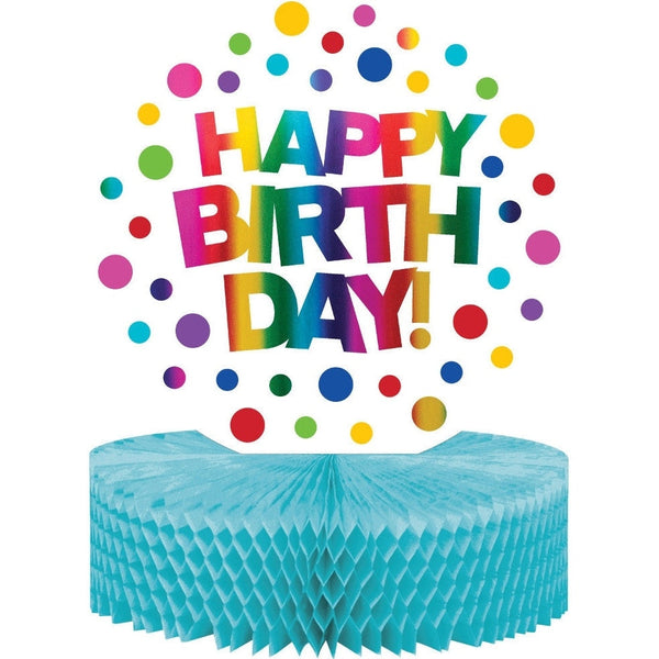 Rainbow Foil Birthday Centerpiece