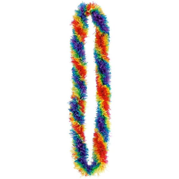 Rainbow Poly Fringe Leis