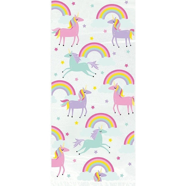 Rainbow & Unicorn Cellophane Bags, 20 Count