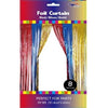 Red/Blue/Gold Metallic Curtain 3' X 8'