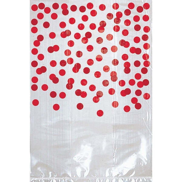 Red Cellophane Bag W/Dots