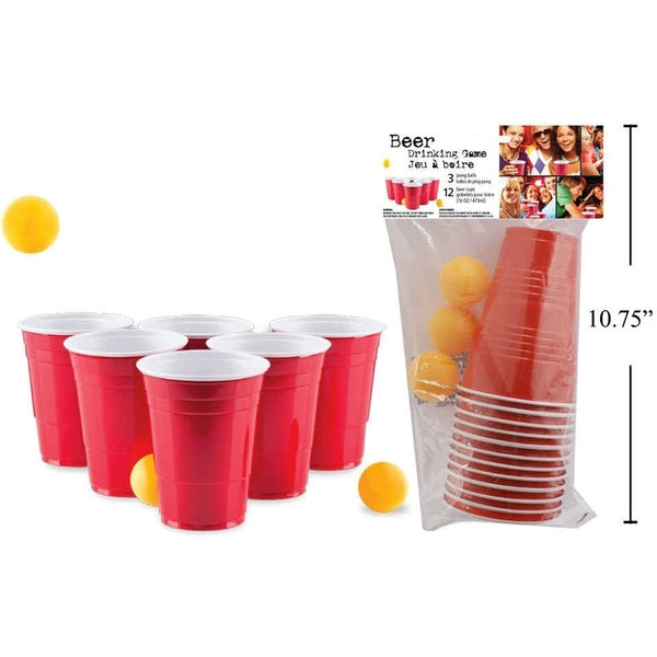 " Red Cup" Beer Pong Game, 12 Cups