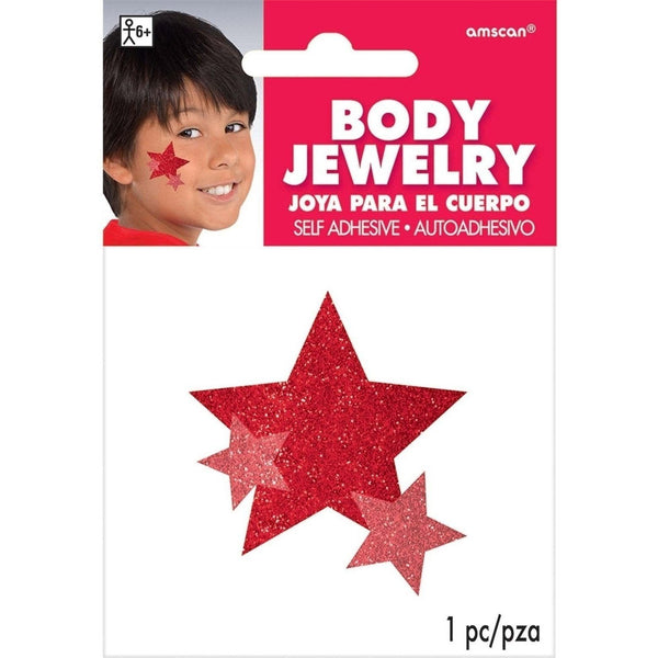 Red Spirit Glitter Body Jewelry