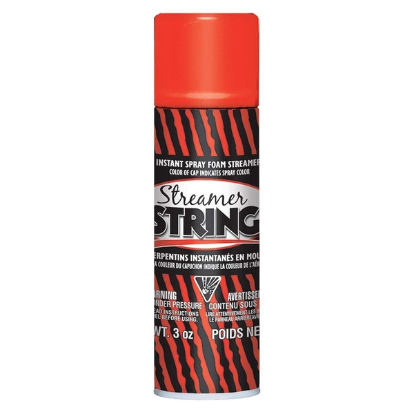 Red Streamer String 3Oz Silly String / Fun String