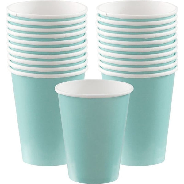 Robin's-Egg Blue Paper Cups, 9Oz.